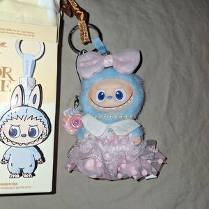 Labubu Pin For Love Keychain-K With Outfit